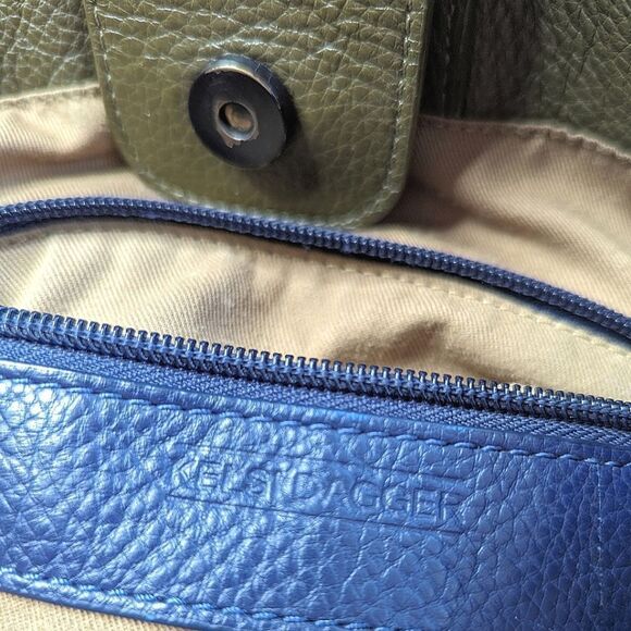 Kelsi Dagger Blue and Olive Tote Bag - Picture 11 of 15